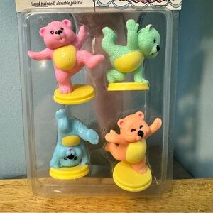 Kitsch Bears Anthropomorphic Care Bears Cake Topper Kidcore Party Birthday